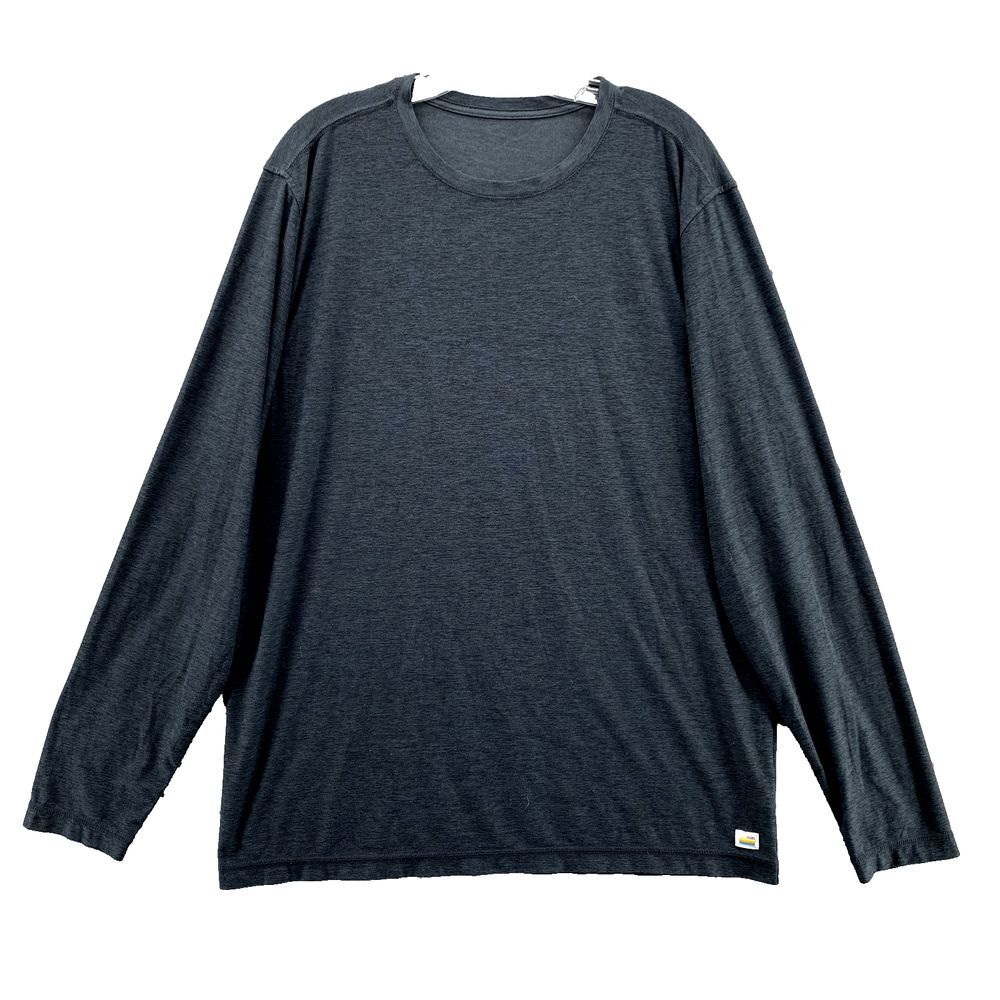 Vuori Strato Tech T-Shirt Mens Large Gray Long Sleeve